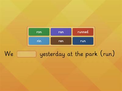 Irregular verbs past form