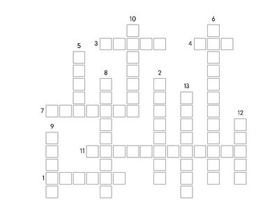 Halloween vocabulary crossword