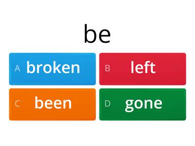  past participle V3 quiz