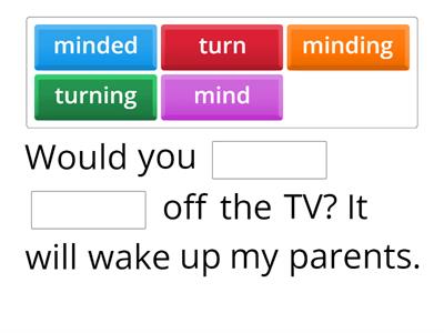 Collocations with "MIND"