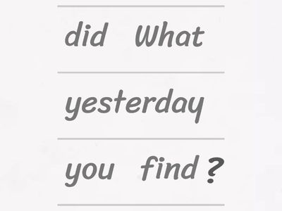 4 form Past Simple/Special Question