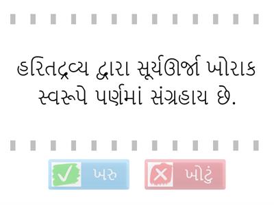 Std 7 sci. ch 1 વનસ્પતિમાં પોષણ:- L.O.-SC.7.04 પ્રશ્નોના જવાબ મેળવવા માટે સરળ તપાસ હાથ ધરે છે.