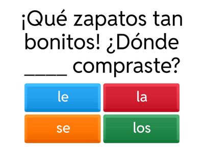  Pronombres de objeto directo, indirecto y dobles 