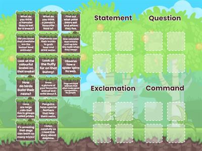 Sentence types - animals
