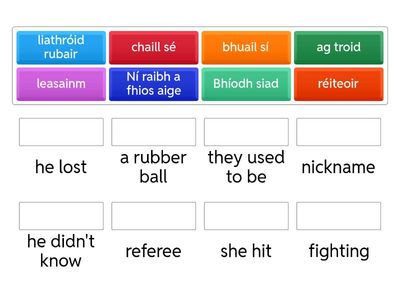 A thig ná tit orm Caib 1 Foclóir