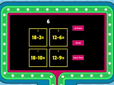 Subtraction Gameshow Quiz