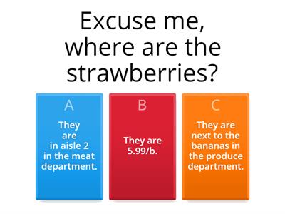 Asking for help in a grocery store