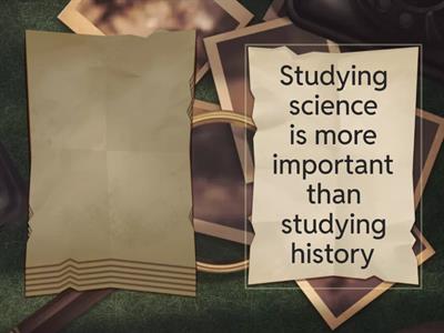 Agree or disagree (warm up)