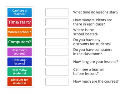 KET Questions Matching