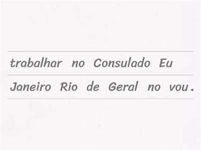 Colocar as informações pessoais dos diplomatas na ordem correta: