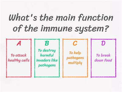 The immune system and pathogens