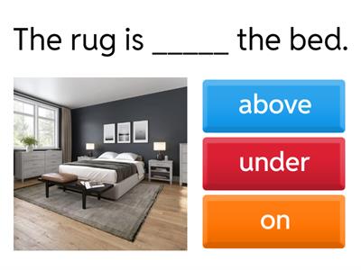 Prepositions of Location - Bedroom