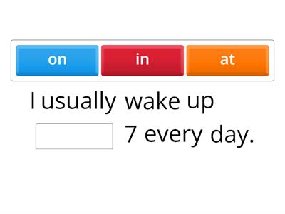 English File Elementary Unit 4B - Prepositions " at, in, on, to"