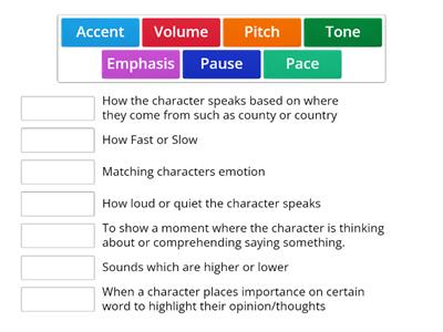 Drama Year 7 Vocal skills 