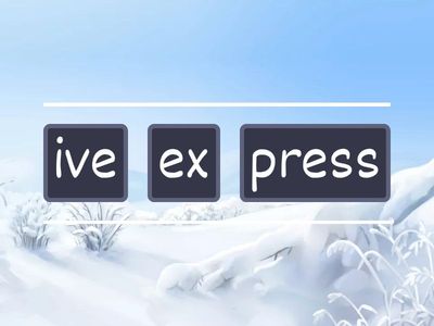 unjumble -ive suffix