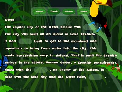 Aztec & Inca Vocabulary Fill in the Blank