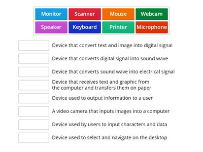 Input & Output Devices Quiz