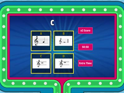Note Names Treble Clef II