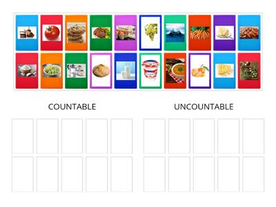 COUNTABLE - UNCOUNTABLE