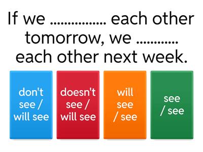 First conditional - Exercise 