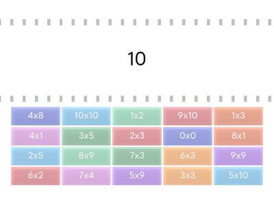Multiplicación hasta diez