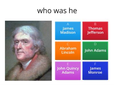 thomas jefferson presidents quiz 