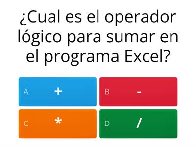 Cuestionario- Excel