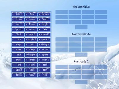 Irregular verbs set 5 (54-66)