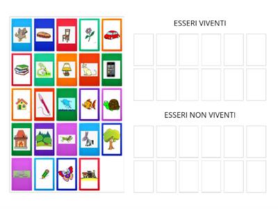 SCIENZE ESSERI VIVENTI E ESSERI NON VIVENTI