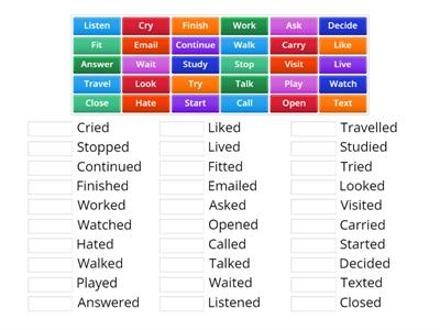Simple Past - Regular verbs