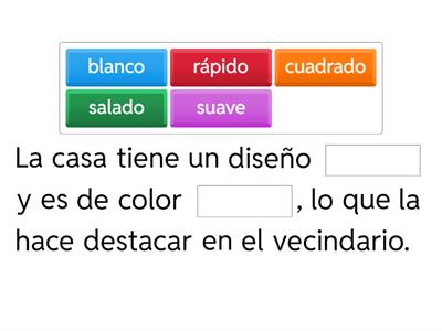 Completa con Adejtivos Encantados