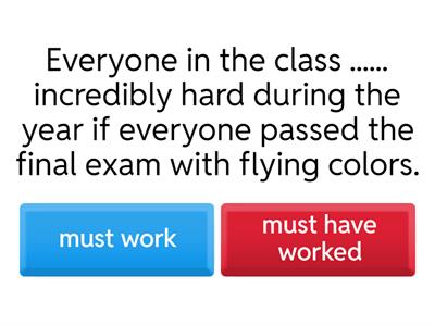 Modals of certainty and possibility -  Present and Past
