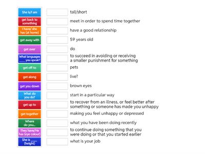 Verbs with 'get', 'do', 'be', 'have' 