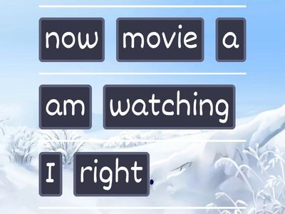 Present Continuous positive - words order