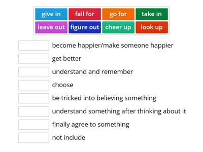 Phrasal verbs Unit 7 (Gold Experience B2)