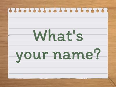 Personal information flash cards