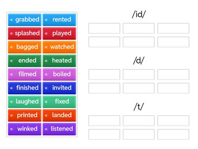 Pronunciation of the final sound /ED/