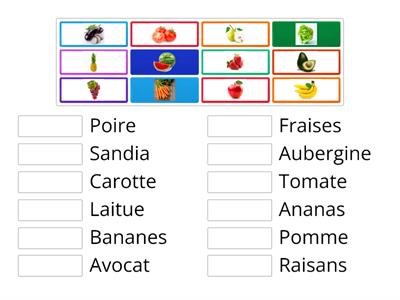 Les fruits et les légumes 