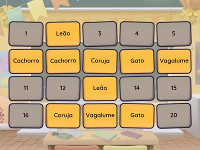 Animais diurnos e noturnos.