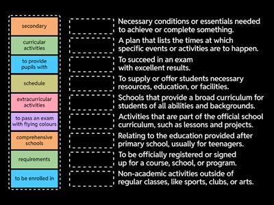Education Words 10th gymn (extra text)
