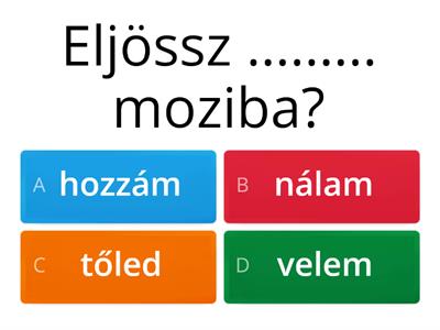 Personal Pronouns: hozzá, vele, nála