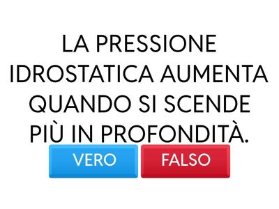 PRESSIONE IDROSTATICA   