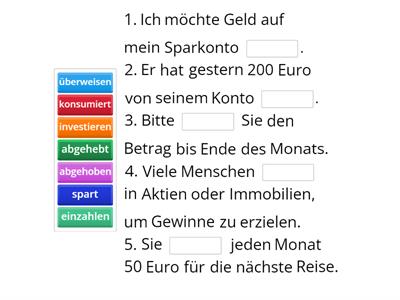 Geld: was macht man alles mit dem Geld