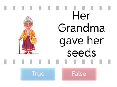 Simple comprehension - true or false (sunflower seeds)