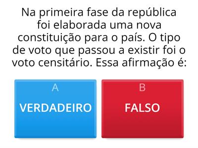 AVALIAÇÃO  República Velha do Brasil 9º ANO ENSINO FUNDAMENTAL