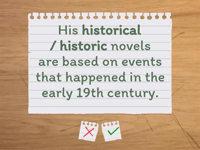 Unit 6: Looking Back  (Vocabulary)