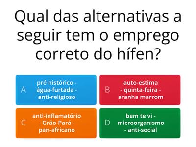 EMPREGO DO HÍFEN (na nova ortografia)