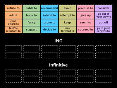 ing or infinitive?