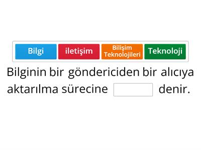 Bilişim Teknolojileri 5. Sınıf Bilişim ile Tanışıyorum