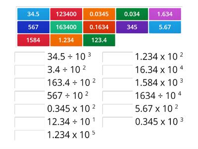 Dividing & Multiplying Decimals by powers of 10